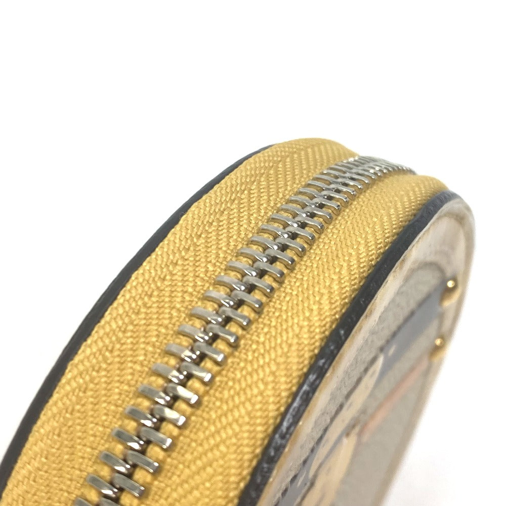 LOUIS VUITTON Coin case M52747 leather beige Wallet Coin Pocket with Chain Micro-Bowat-Shapo mens Used Authentic