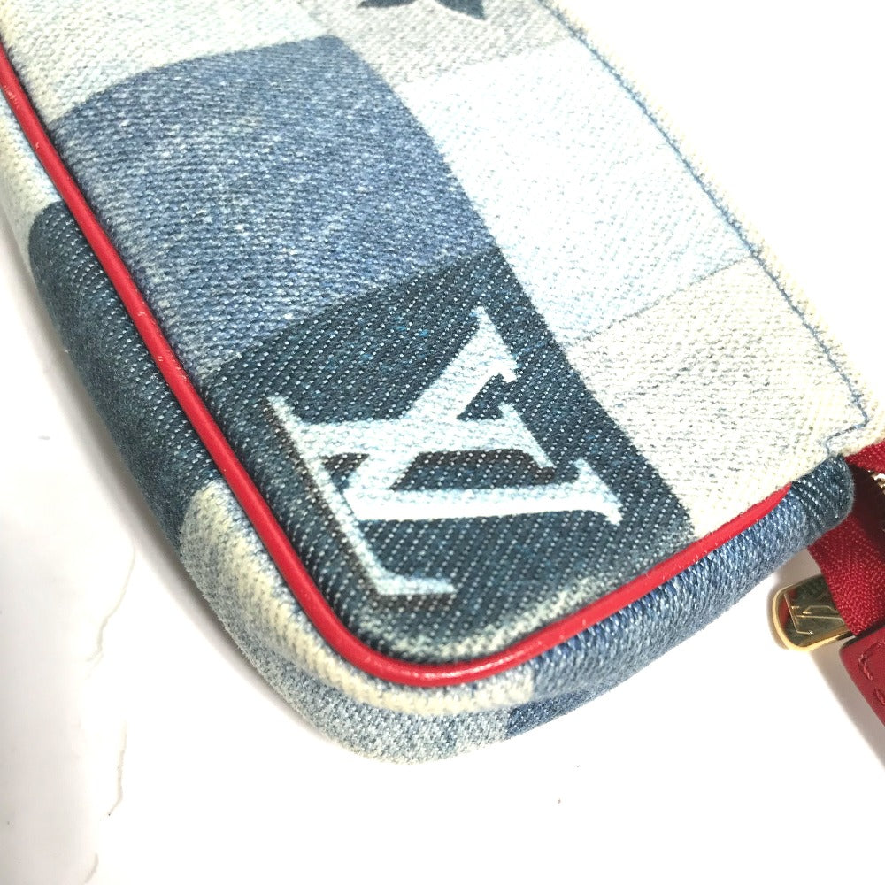 LOUIS VUITTON Coin case M68760 denim blue Monogram denim Micro pochette Accessoires