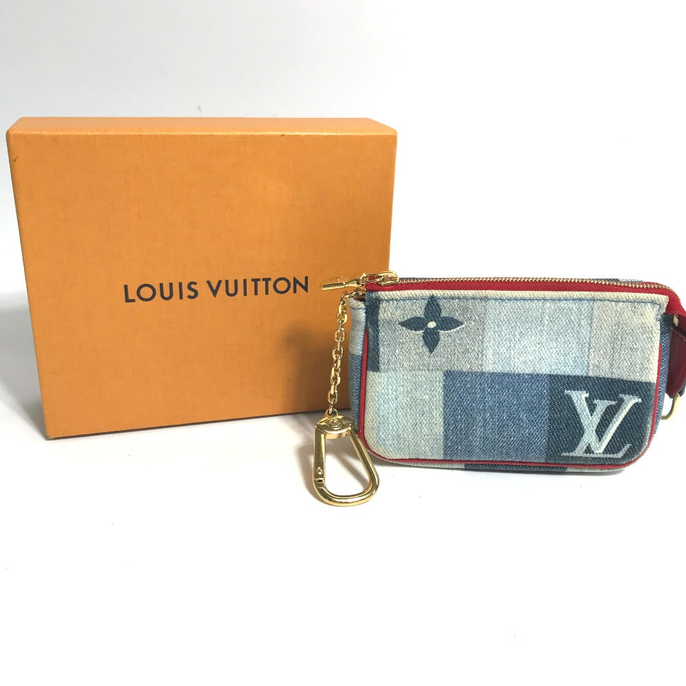 LOUIS VUITTON Coin case M68760 denim blue Monogram denim Micro pochette Accessoires