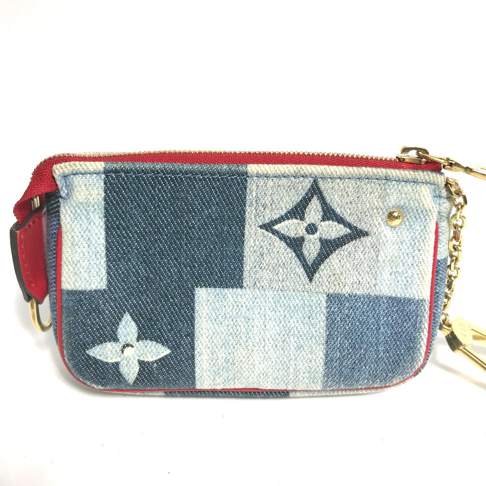 LOUIS VUITTON Coin case M68760 denim blue Monogram denim Micro pochette Accessoires