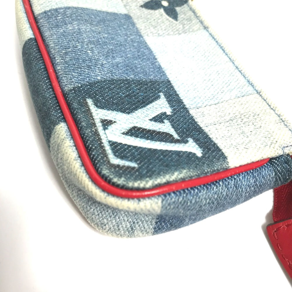 LOUIS VUITTON Coin case M68760 denim blue Monogram denim Micro pochette Accessoires