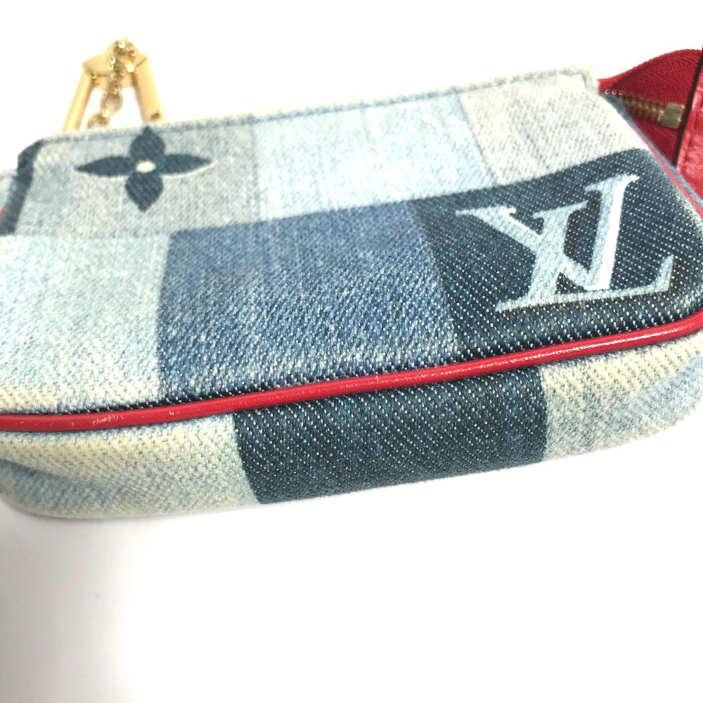 LOUIS VUITTON Coin case M68760 denim blue Monogram denim Micro pochette Accessoires