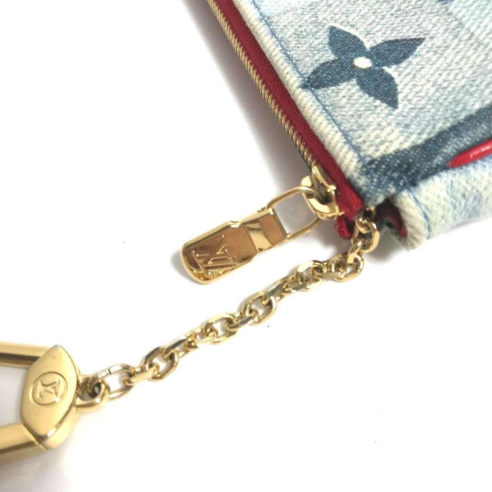 LOUIS VUITTON Coin case M68760 denim blue Monogram denim Micro pochette Accessoires