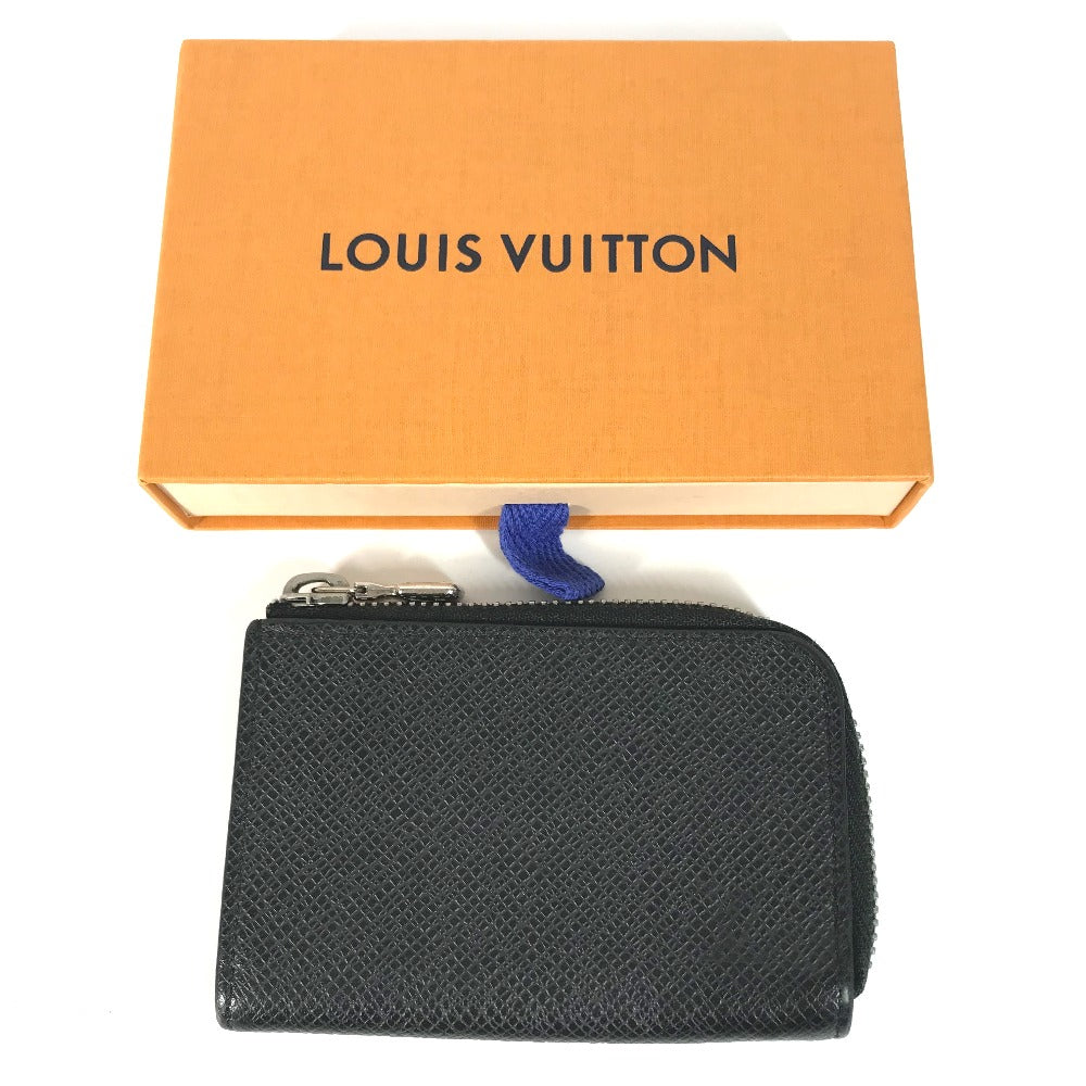LOUIS VUITTON Coin case M63375 Taiga Leather black Taiga Porto Monnaie Jour