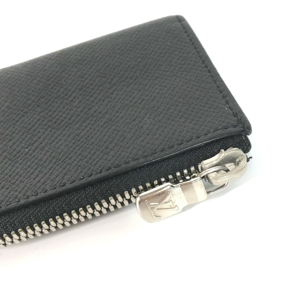 LOUIS VUITTON Coin case M63375 Taiga Leather black Taiga Porto Monnaie Jour