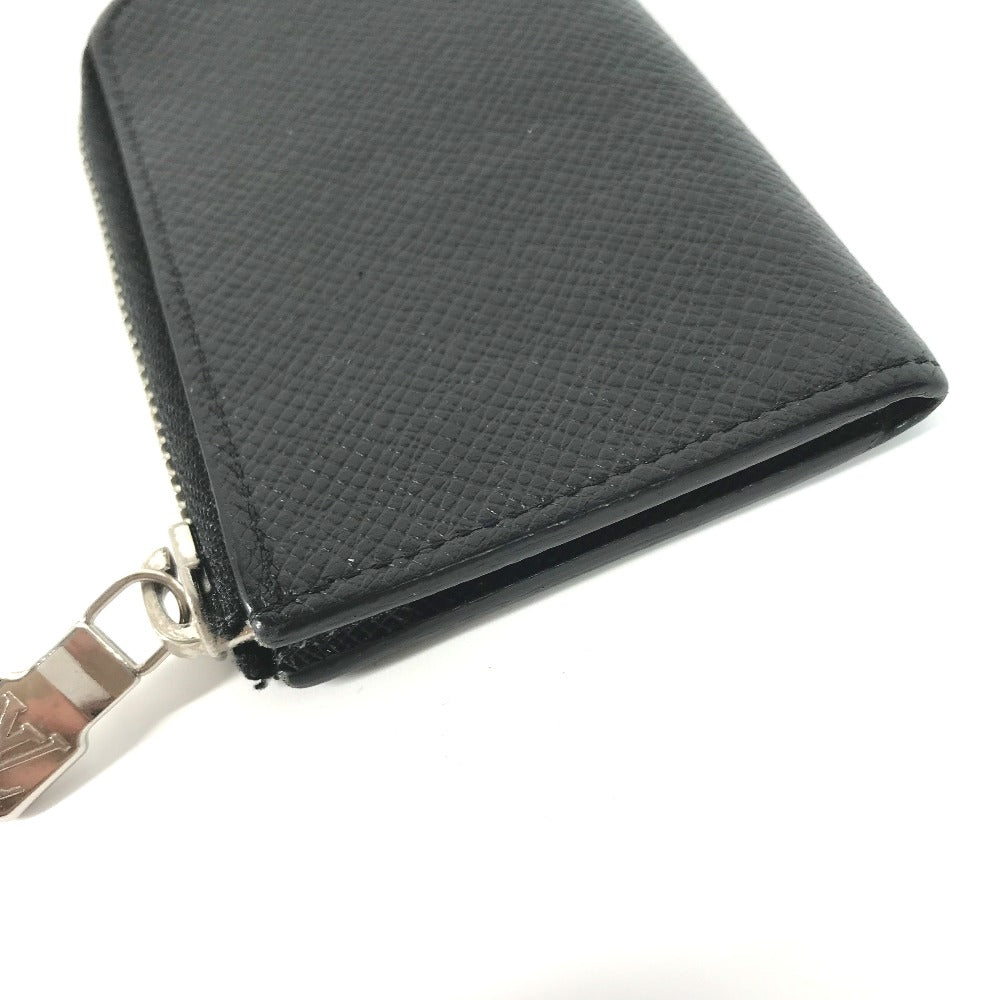 LOUIS VUITTON Coin case M63375 Taiga Leather black Taiga Porto Monnaie Jour