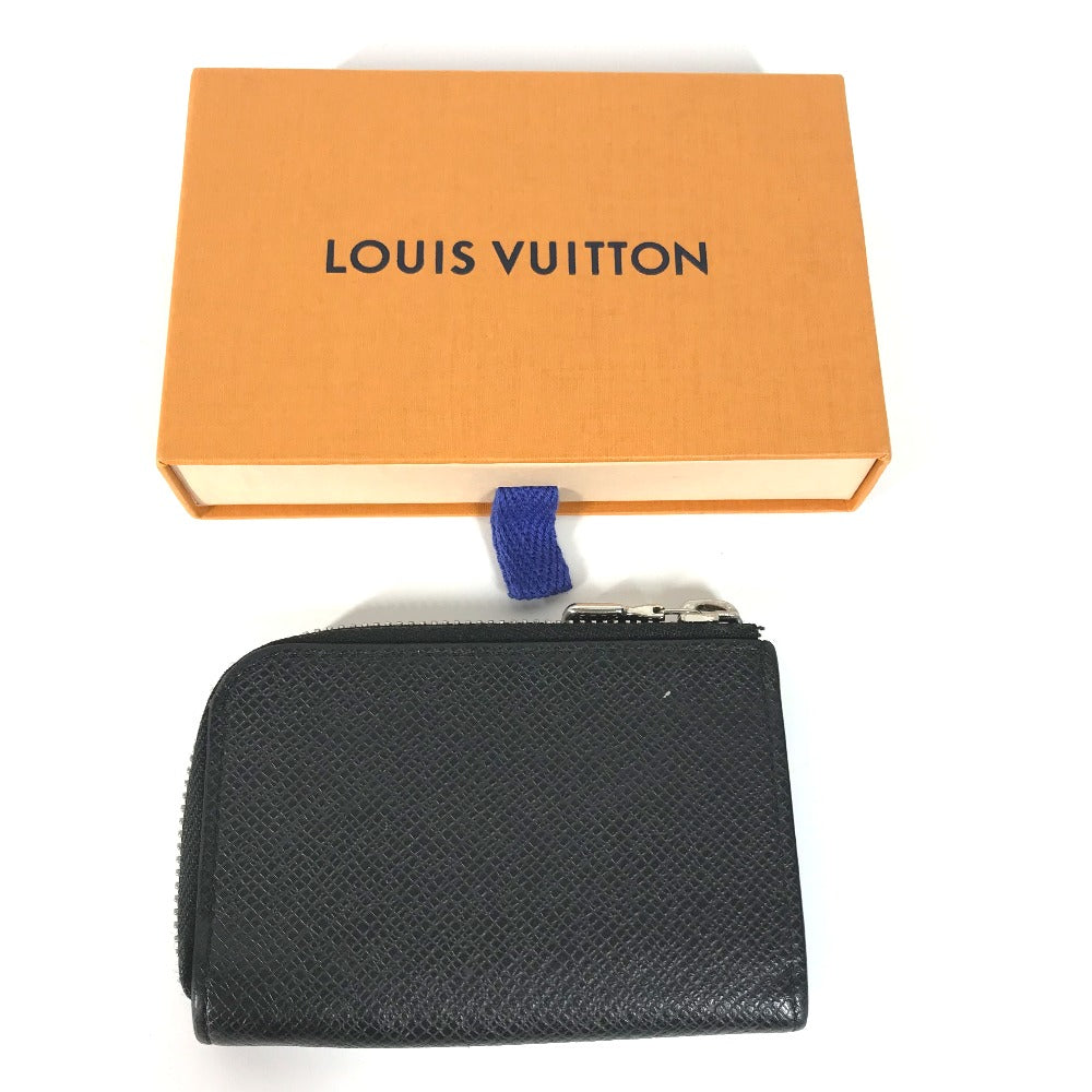 LOUIS VUITTON Coin case M63375 Taiga Leather black Taiga Porto Monnaie Jour
