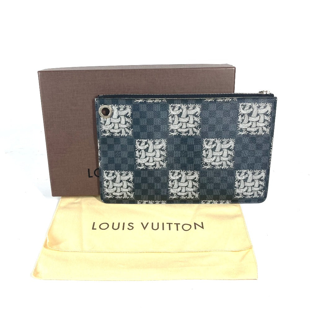 LOUIS VUITTON Clutch bag N61231 Damier Grafitto Canvas black Damier Grafitte Pochette Jules PM