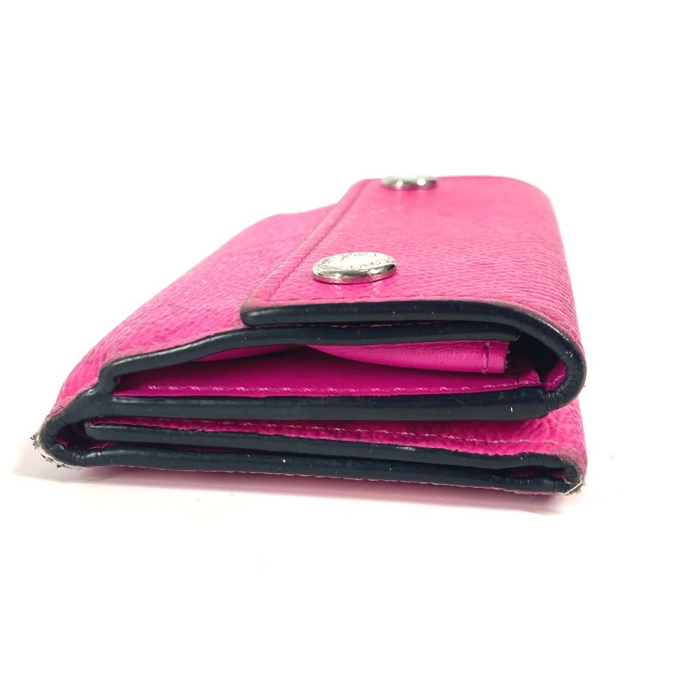 LOUIS VUITTON Trifold wallet M30773 Taiga Leather, Monogram Canvas pink Taigalama Discovery compact wallet