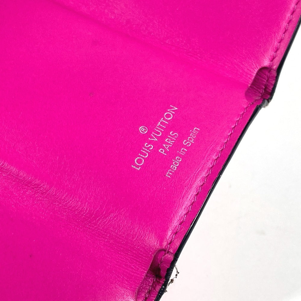 LOUIS VUITTON Trifold wallet M30773 Taiga Leather, Monogram Canvas pink Taigalama Discovery compact wallet