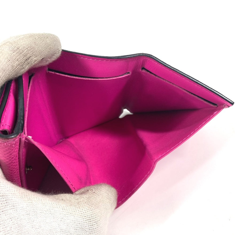 LOUIS VUITTON Trifold wallet M30773 Taiga Leather, Monogram Canvas pink Taigalama Discovery compact wallet