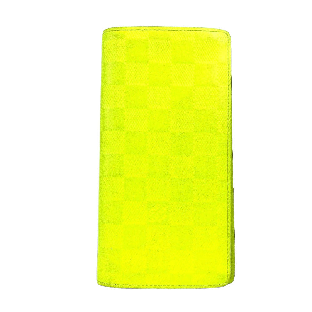 LOUIS VUITTON Long Wallet Purse N62230 Damier Anfini Leather yellow Damier Anfini Portefeuille Blaza