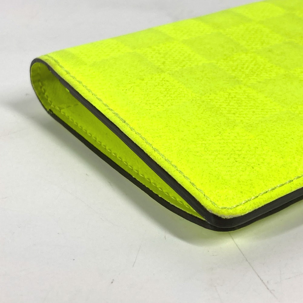 LOUIS VUITTON Long Wallet Purse N62230 Damier Anfini Leather yellow Damier Anfini Portefeuille Blaza