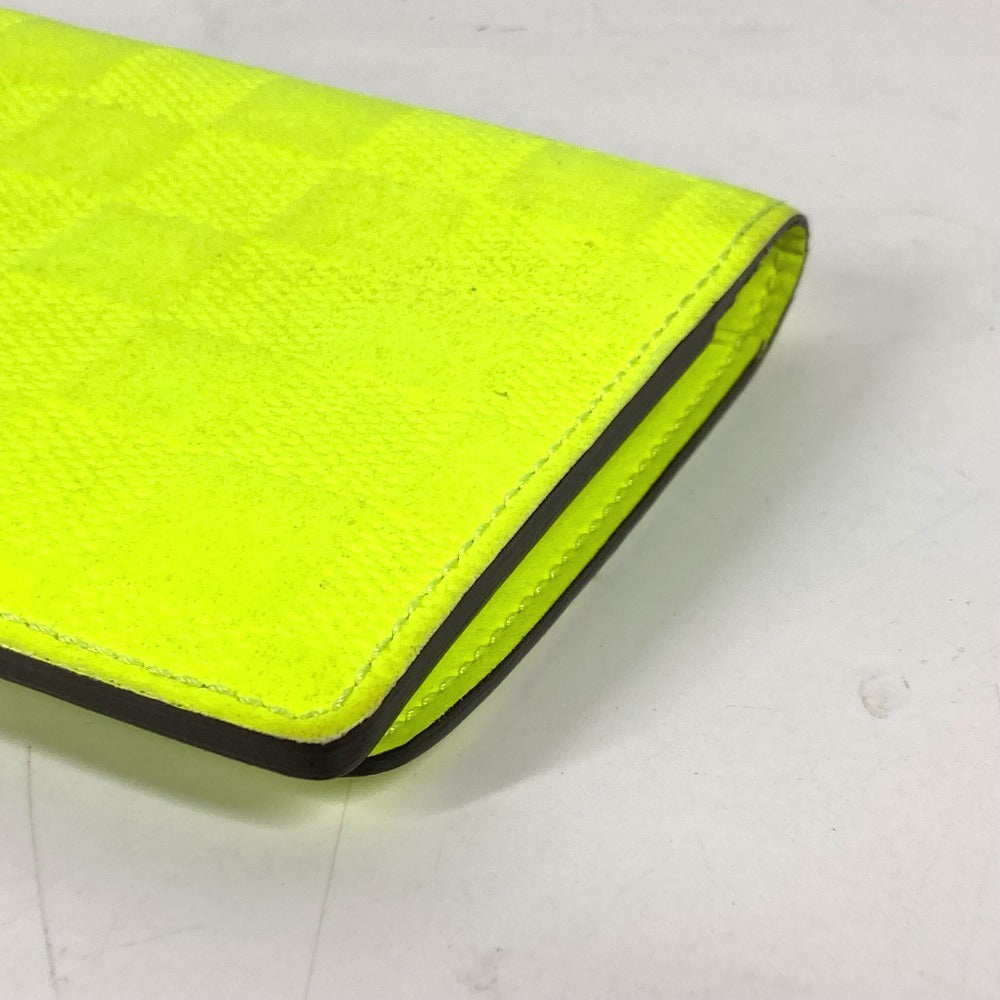LOUIS VUITTON Long Wallet Purse N62230 Damier Anfini Leather yellow Damier Anfini Portefeuille Blaza