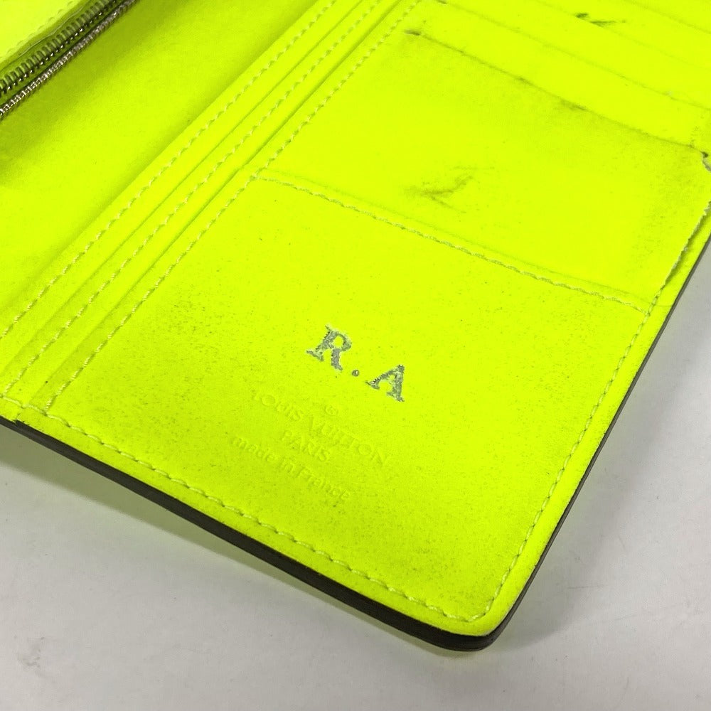 LOUIS VUITTON Long Wallet Purse N62230 Damier Anfini Leather yellow Damier Anfini Portefeuille Blaza