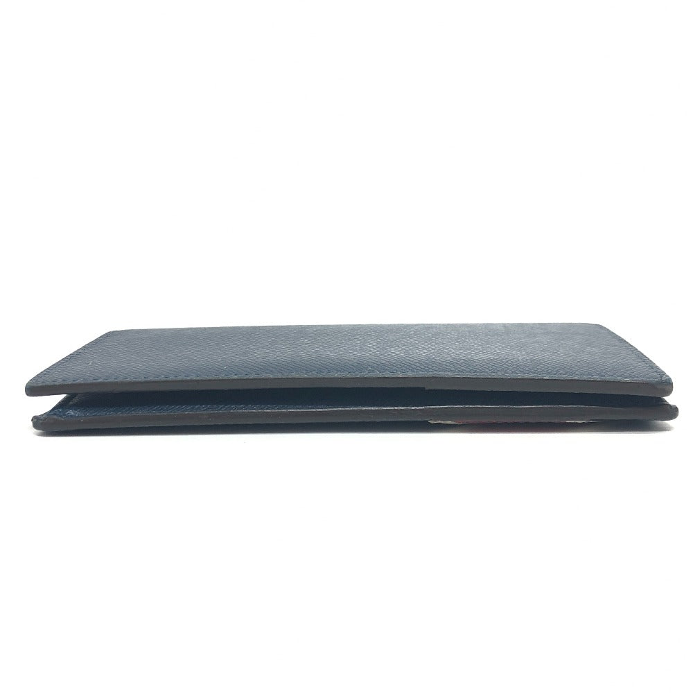 LOUIS VUITTON Long Wallet Purse M64010 Taiga Leather blue Taiga Stripe Portefeuille Brother