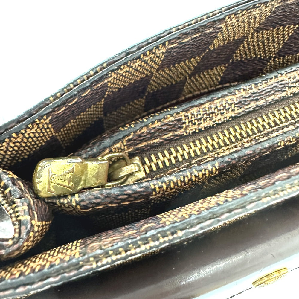 LOUIS VUITTON Shoulder Bag N51129 Damier canvas Brown Damier Aubagne Women Used Authentic