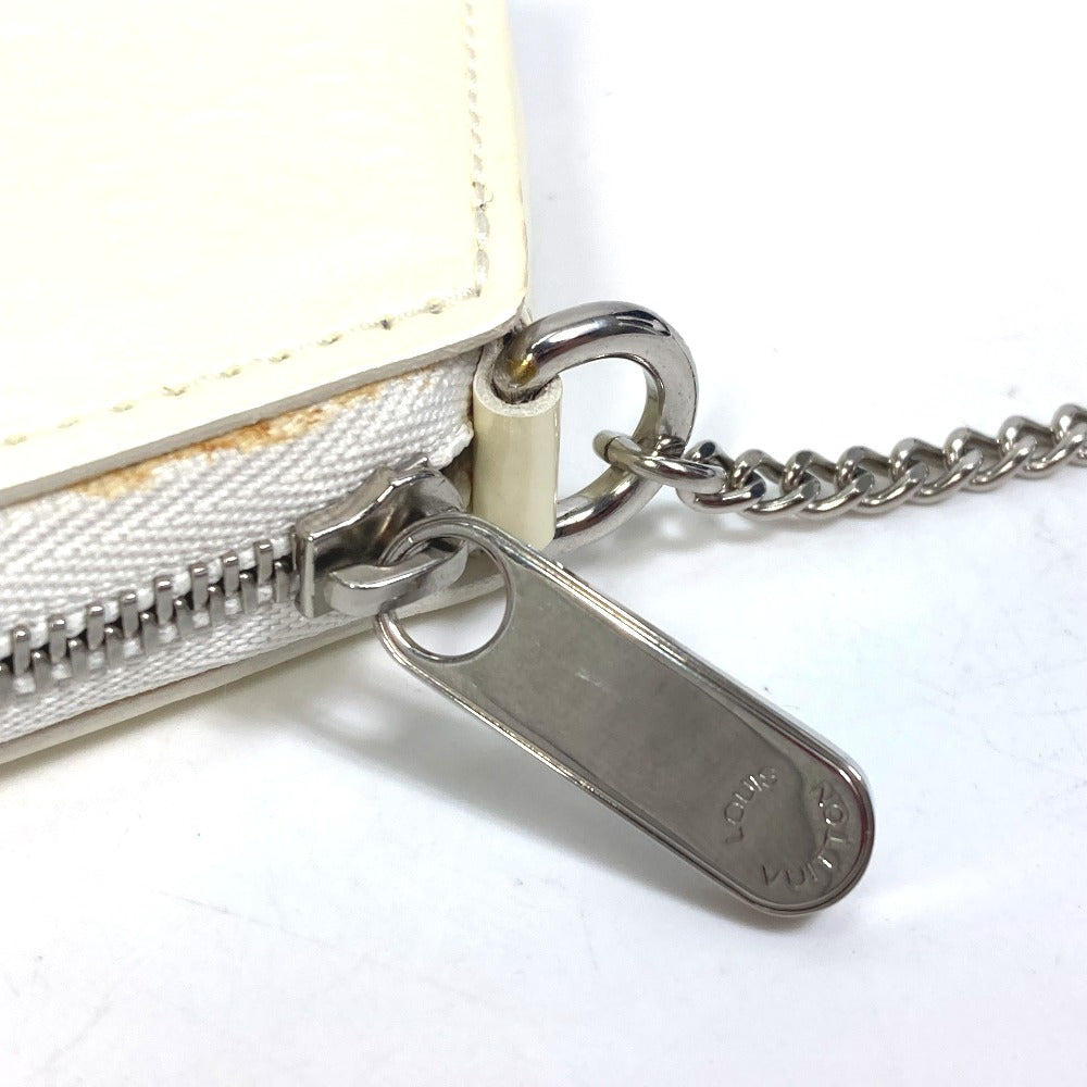 LOUIS VUITTON Coin case M58219 Patent leather white Vernis Porto Monefrocon