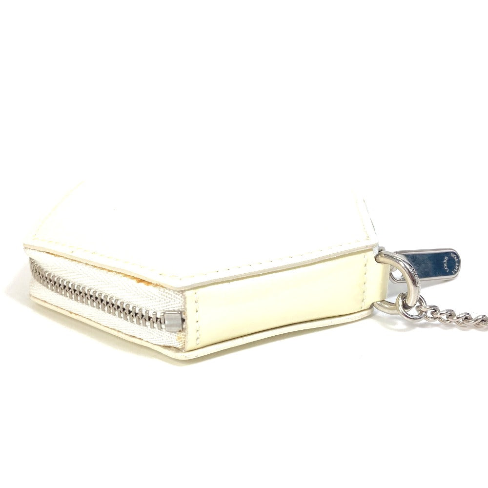 LOUIS VUITTON Coin case M58219 Patent leather white Vernis Porto Monefrocon