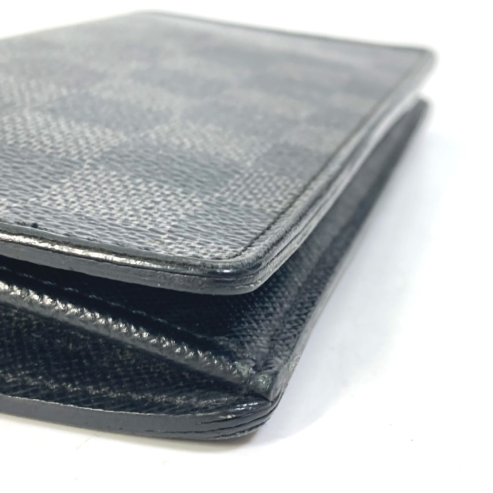 LOUIS VUITTON Long Wallet Purse N62655 Damier Grafitto Canvas black Damier Grafitte Portefeuille Brazza mens Used Authentic