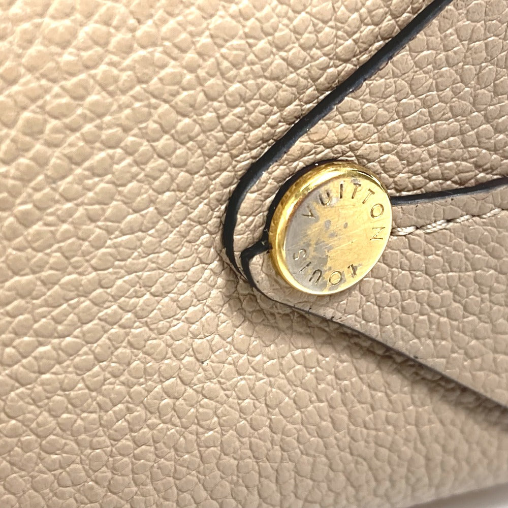 LOUIS VUITTON Pouch M61477 leather beige pouch with flap Pochette Rivet GM