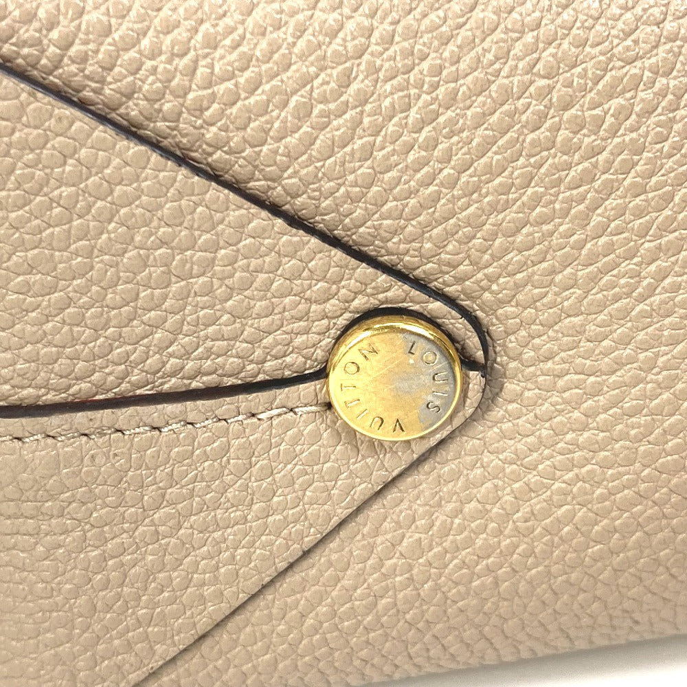 LOUIS VUITTON Pouch M61477 leather beige pouch with flap Pochette Rivet GM