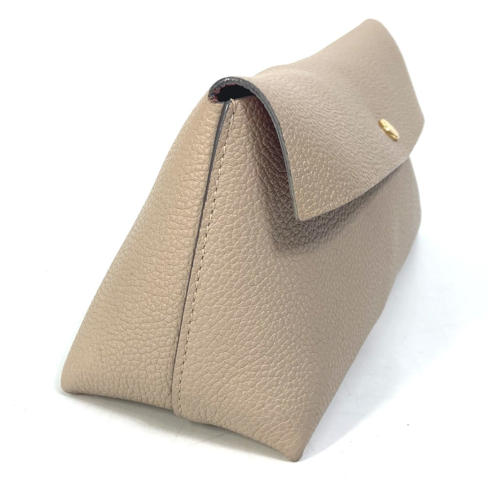 LOUIS VUITTON Pouch M61477 leather beige pouch with flap Pochette Rivet GM