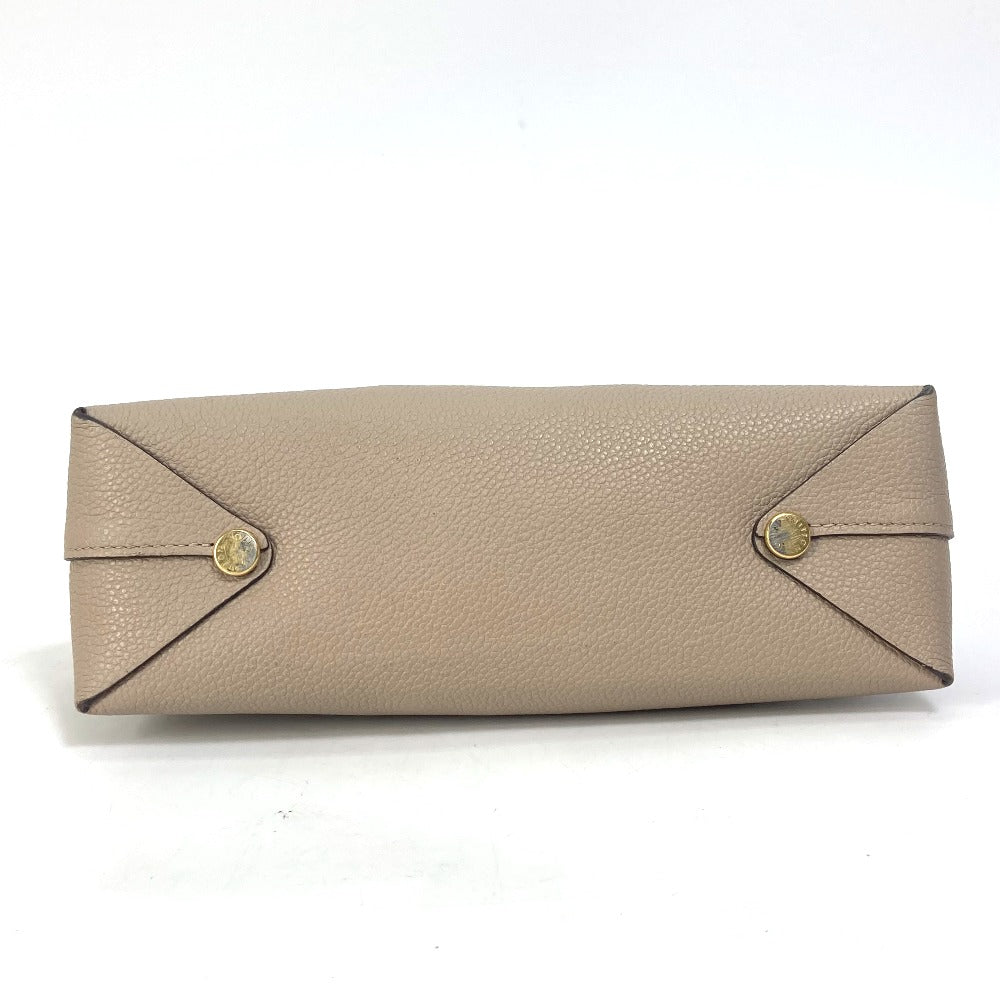 LOUIS VUITTON Pouch M61477 leather beige pouch with flap Pochette Rivet GM