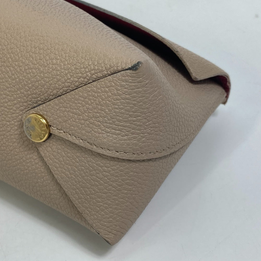 LOUIS VUITTON Pouch M61477 leather beige pouch with flap Pochette Rivet GM