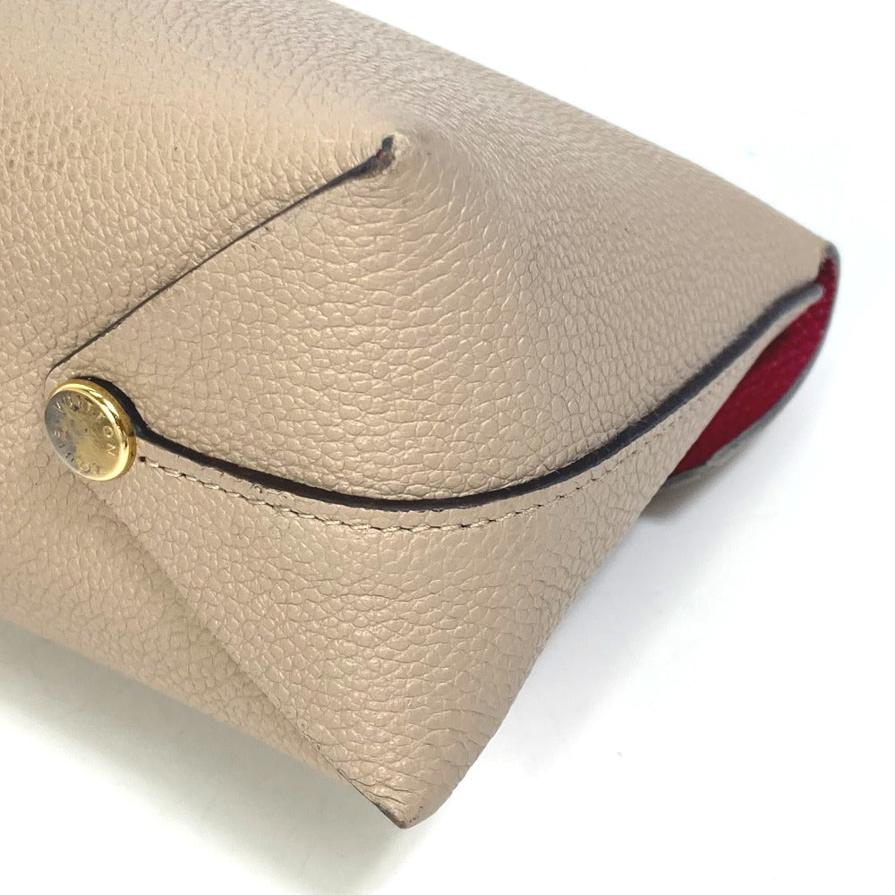 LOUIS VUITTON Pouch M61477 leather beige pouch with flap Pochette Rivet GM
