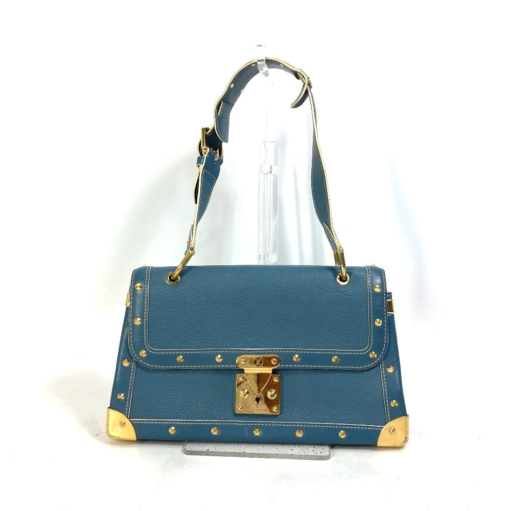 LOUIS VUITTON Shoulder Bag M91821 Suhari leather blue Suhari Tarantue Women Used Authentic