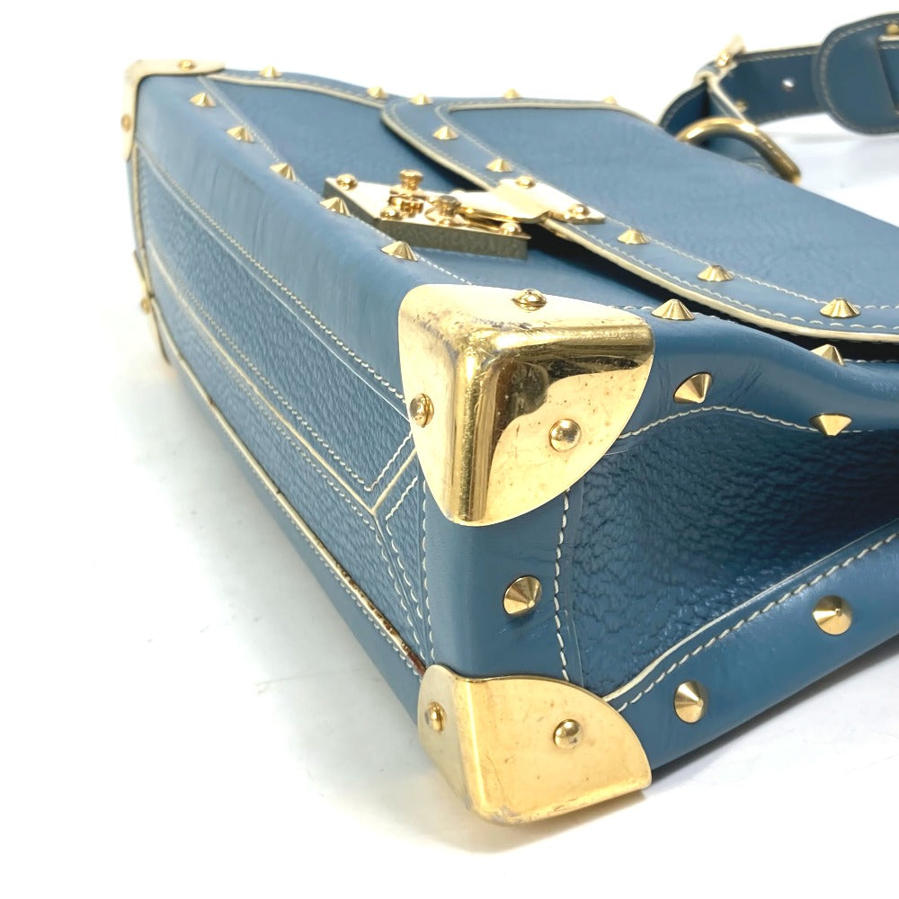 LOUIS VUITTON Shoulder Bag M91821 Suhari leather blue Suhari Tarantue Women Used Authentic