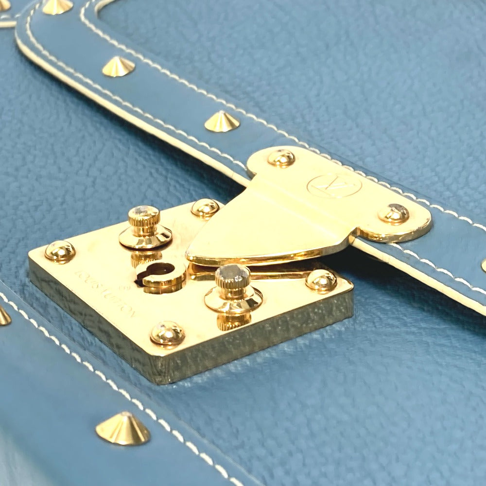 LOUIS VUITTON Shoulder Bag M91821 Suhari leather blue Suhari Tarantue Women Used Authentic