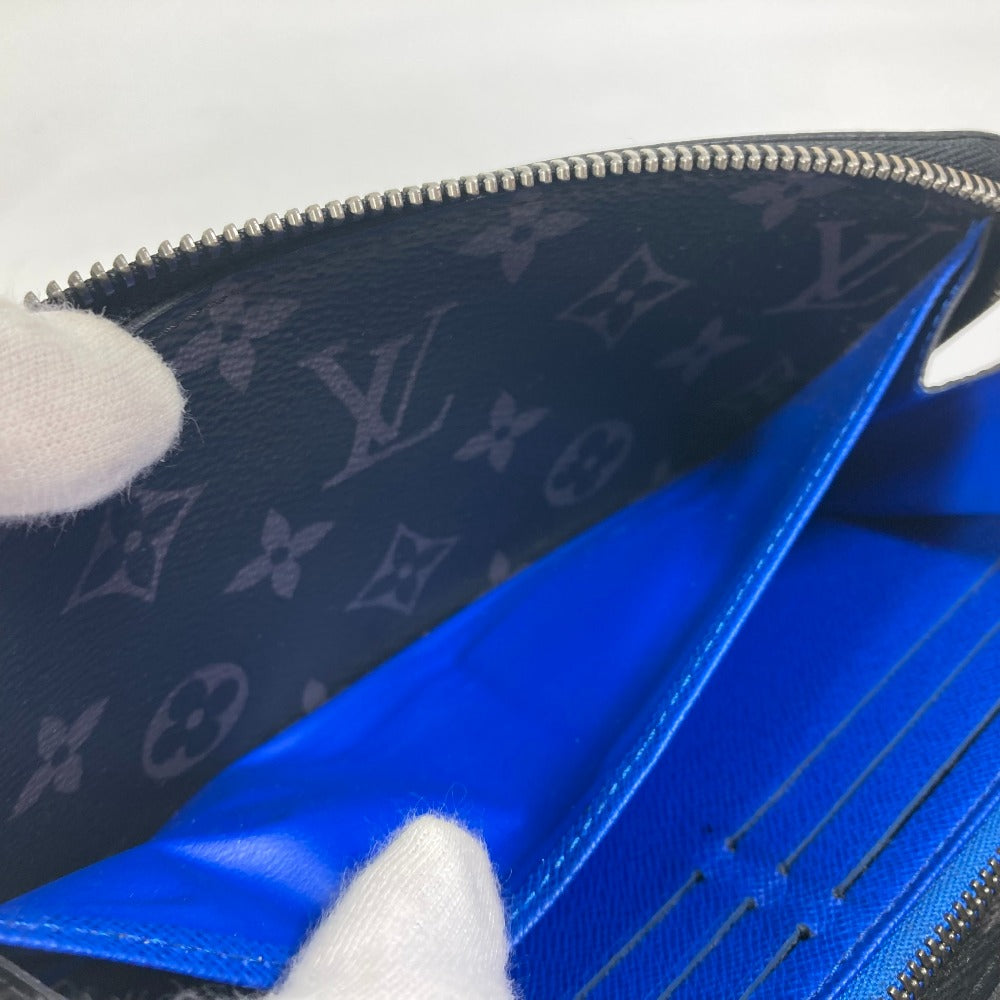 LOUIS VUITTON Long Wallet Purse M80994 Monogram Eclipse Canvas black Monogram Eclipse Zippy Dragonne mens Used Authentic