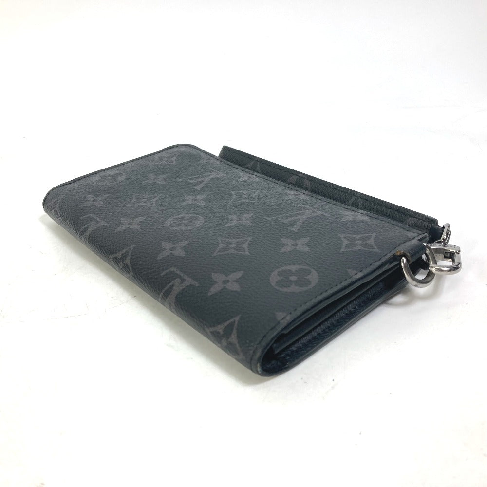 LOUIS VUITTON Long Wallet Purse M80994 Monogram Eclipse Canvas black Monogram Eclipse Zippy Dragonne mens Used Authentic