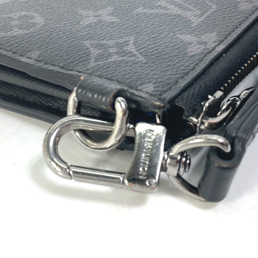 LOUIS VUITTON Long Wallet Purse M80994 Monogram Eclipse Canvas black Monogram Eclipse Zippy Dragonne mens Used Authentic