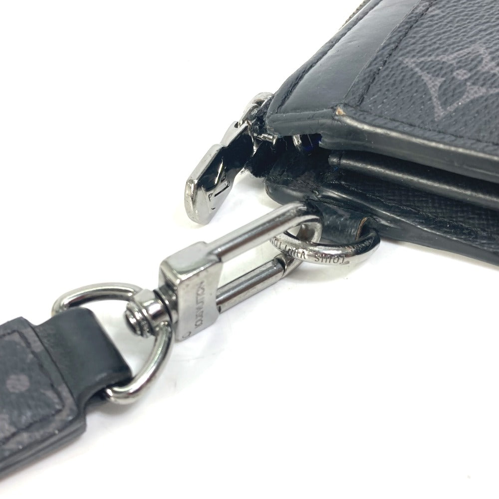 LOUIS VUITTON Long Wallet Purse M80994 Monogram Eclipse Canvas black Monogram Eclipse Zippy Dragonne mens Used Authentic