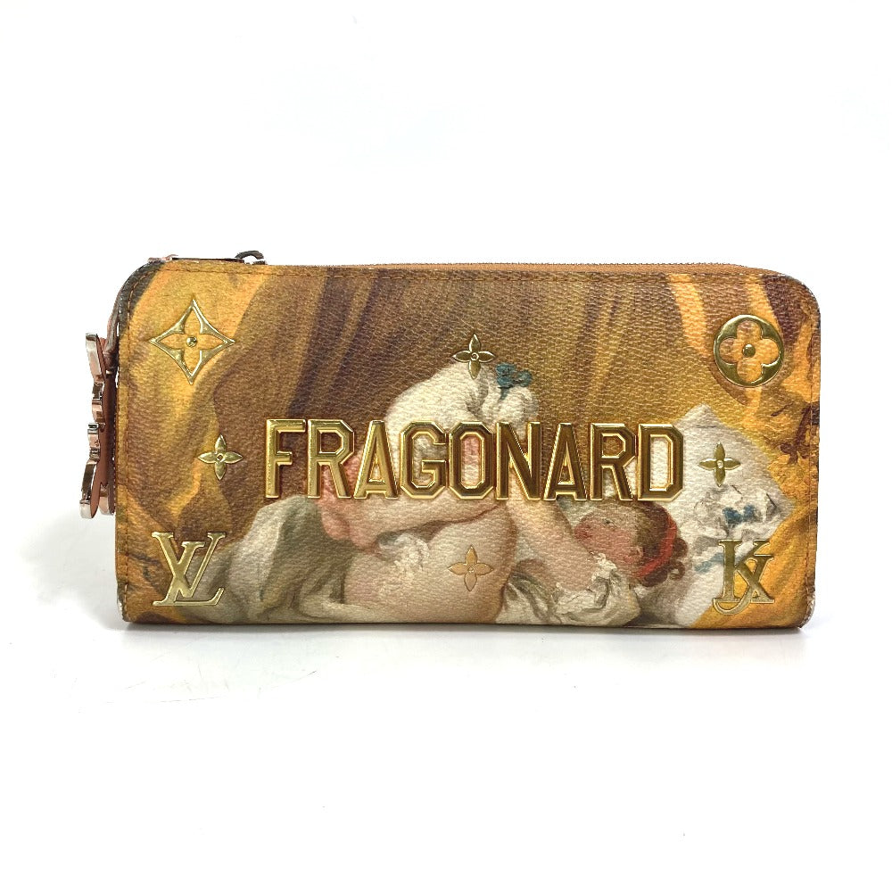 LOUIS VUITTON Long Wallet Purse M64605 leather pink Monogram Celty Masters Collection Zippy wallet Women Used Authentic
