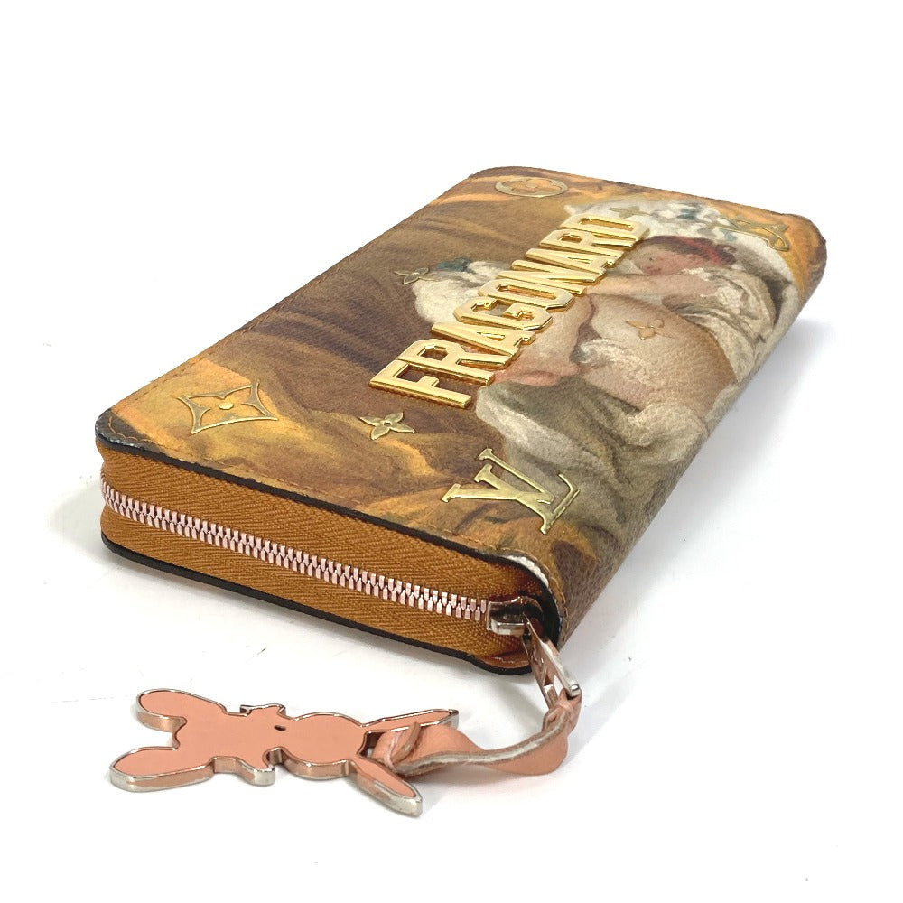 LOUIS VUITTON Long Wallet Purse M64605 leather pink Monogram Celty Masters Collection Zippy wallet Women Used Authentic