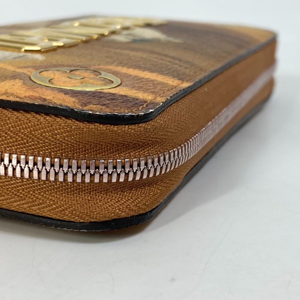 LOUIS VUITTON Long Wallet Purse M64605 leather pink Monogram Celty Masters Collection Zippy wallet Women Used Authentic