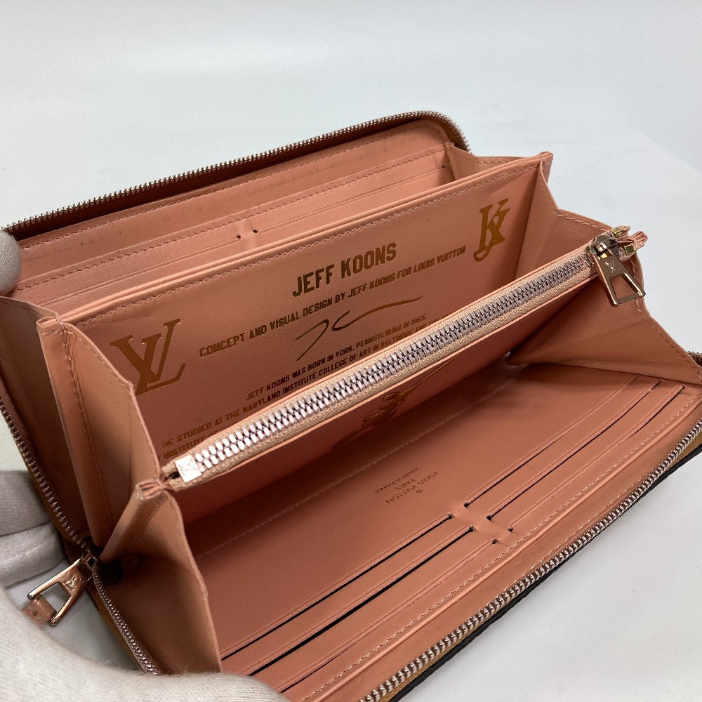 LOUIS VUITTON Long Wallet Purse M64605 leather pink Monogram Celty Masters Collection Zippy wallet Women Used Authentic