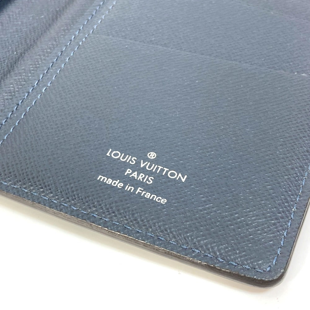 LOUIS VUITTON Long Wallet Purse M30713 Taiga Leather Navy Taiga V Portefeuille Blaza NM