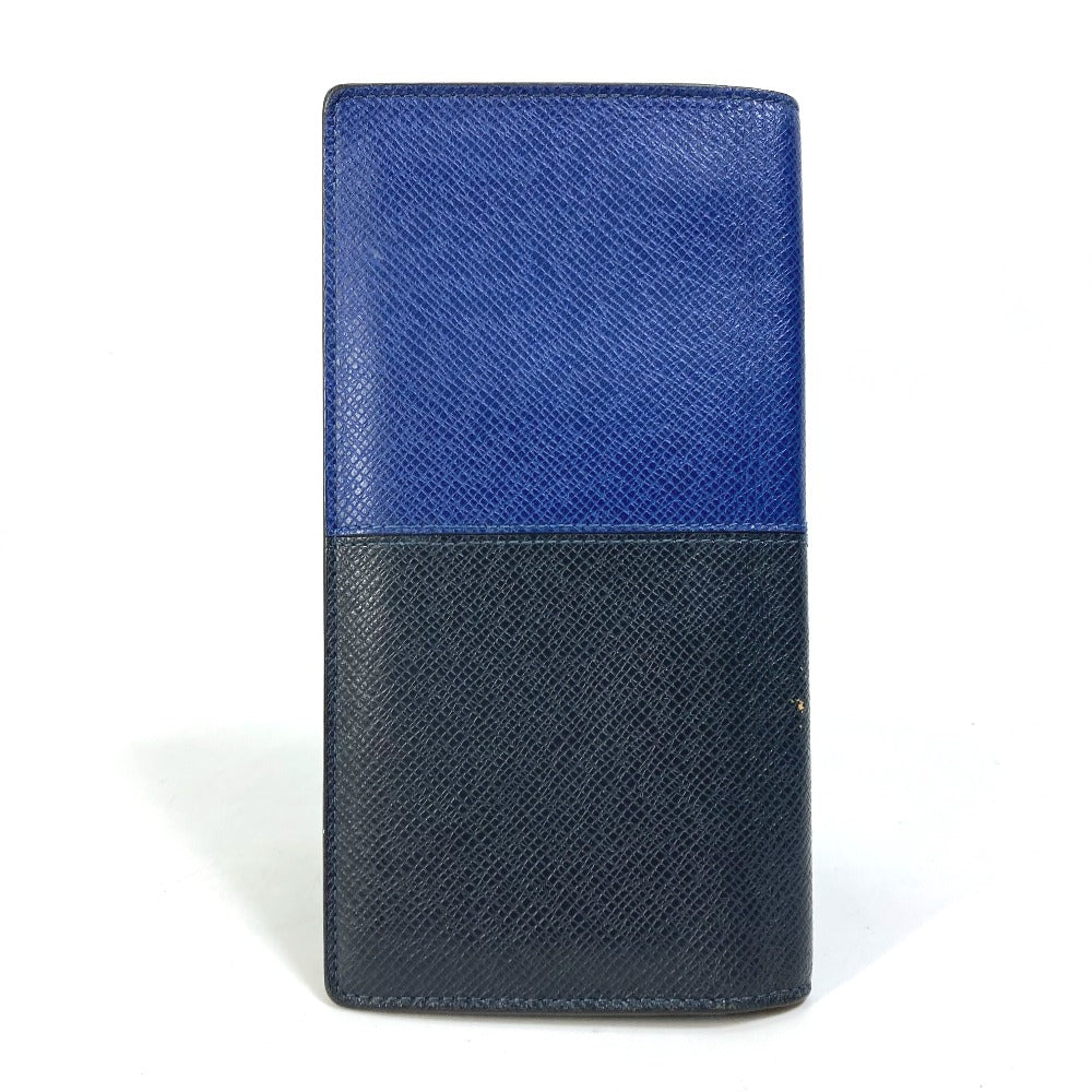 LOUIS VUITTON Long Wallet Purse M30713 Taiga Leather Navy Taiga V Portefeuille Blaza NM