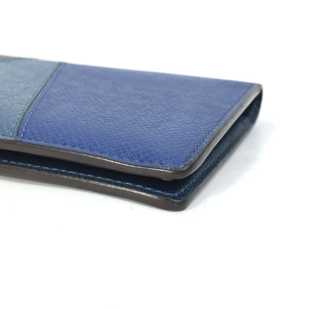 LOUIS VUITTON Long Wallet Purse M30713 Taiga Leather Navy Taiga V Portefeuille Blaza NM