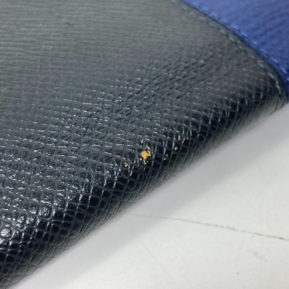 LOUIS VUITTON Long Wallet Purse M30713 Taiga Leather Navy Taiga V Portefeuille Blaza NM