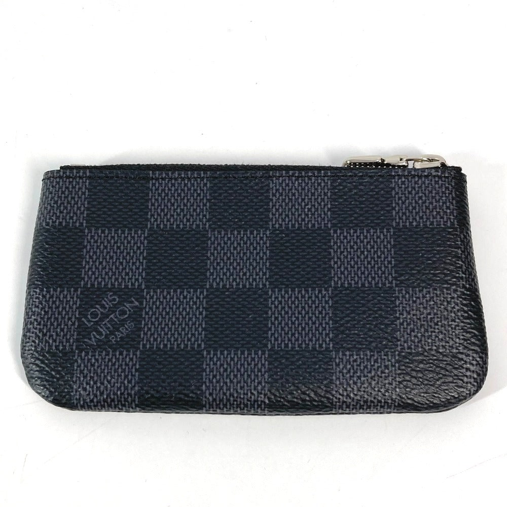 LOUIS VUITTON Coin case N60155 Damier Grafitto Canvas black Damier Grafitte Card Key case Key holder Pochette Cle