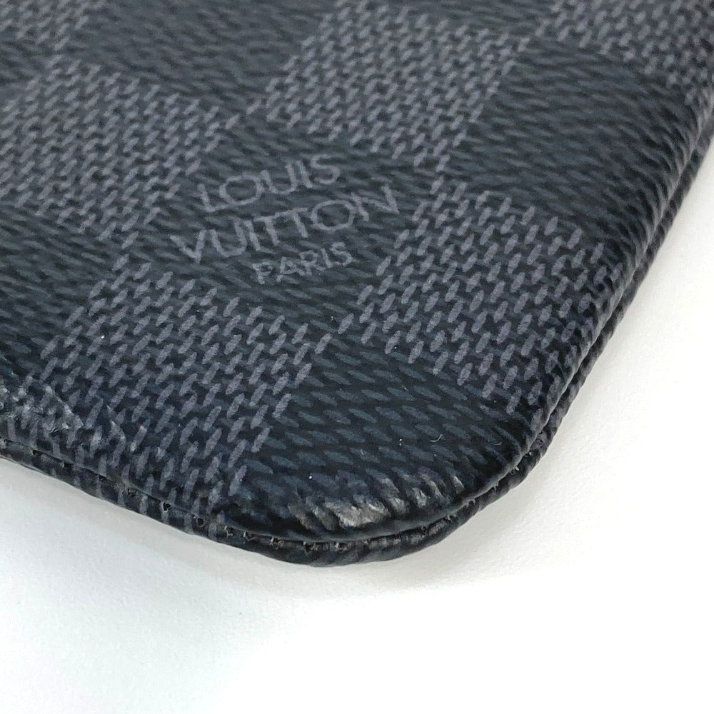 LOUIS VUITTON Coin case N60155 Damier Grafitto Canvas black Damier Grafitte Card Key case Key holder Pochette Cle
