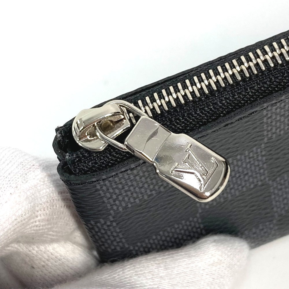 LOUIS VUITTON Coin case N60155 Damier Grafitto Canvas black Damier Grafitte Card Key case Key holder Pochette Cle