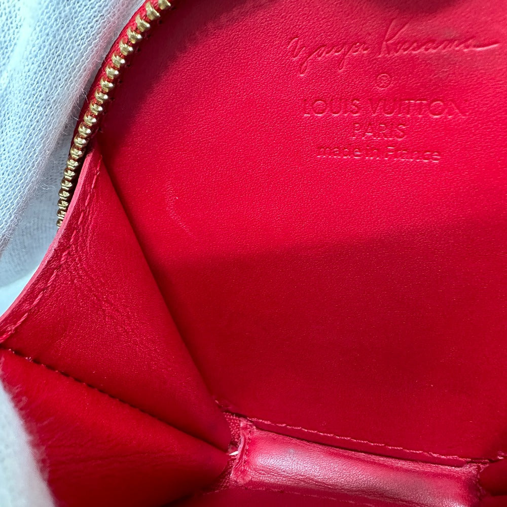 LOUIS VUITTON Coin case M91570 Patent leather Red Monogram Vernis Yayoi Kusama collaboration portomone chapeau dot infinity