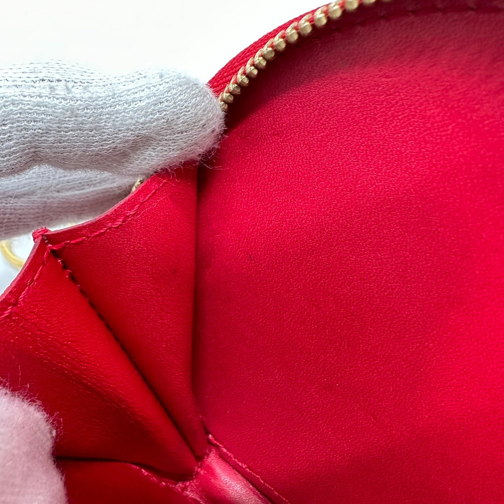 LOUIS VUITTON Coin case M91570 Patent leather Red Monogram Vernis Yayoi Kusama collaboration portomone chapeau dot infinity